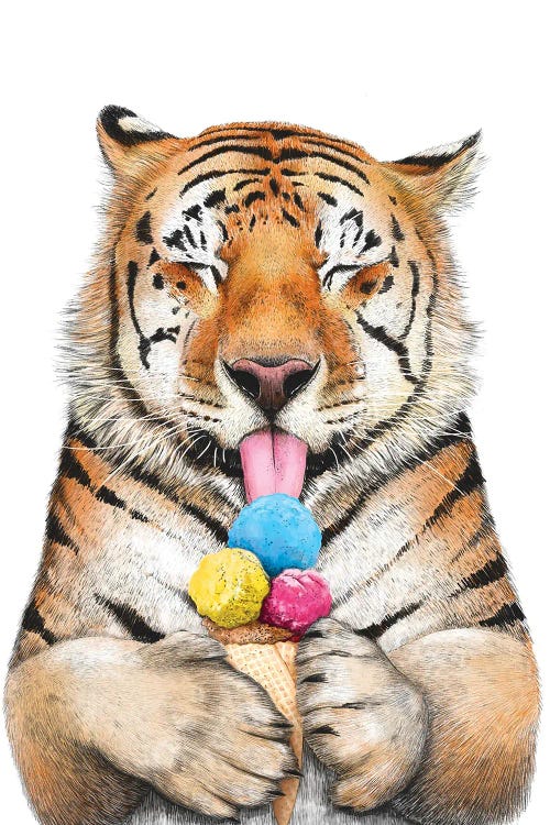 Tiger With Ice Cream