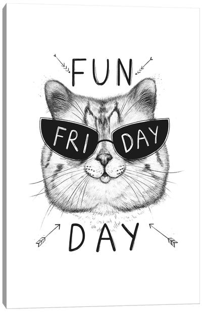 Friday Cat Canvas Art Print