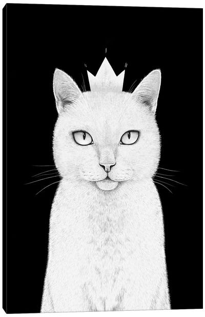 Queen Cat Canvas Art Print - Valeriya Korenkova