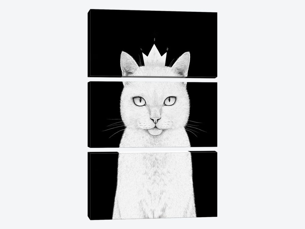 Queen Cat by Valeriya Korenkova 3-piece Canvas Print