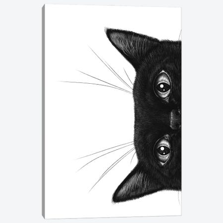 Black Cat II Canvas Print #VAK152} by Valeriya Korenkova Canvas Wall Art