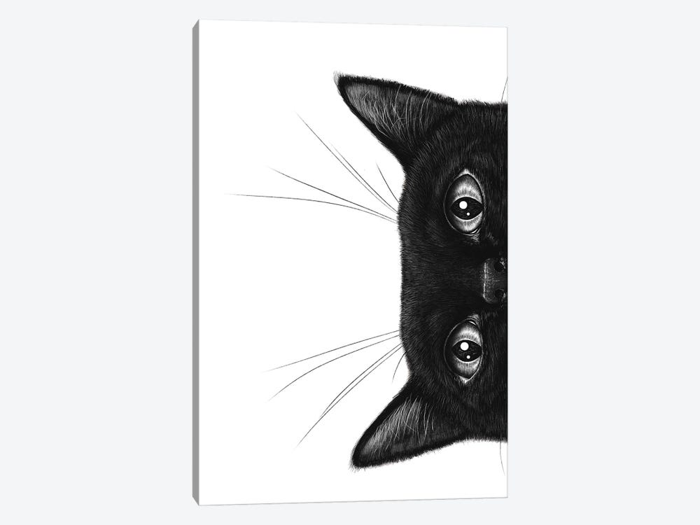 Black Cat II by Valeriya Korenkova 1-piece Canvas Print