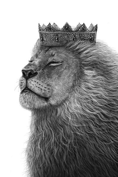 Crowns: Lion With Crown by Valeriya Korenkova