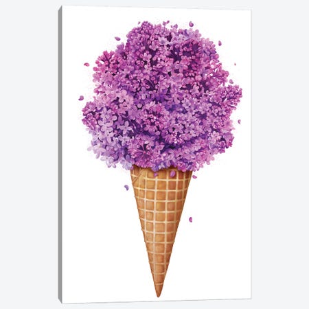 Ice Cream With Lilac Canvas Print #VAK21} by Valeriya Korenkova Canvas Print