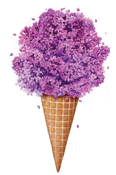 Minimalist Décor: Ice Cream With Lilac by Valeriya Korenkova