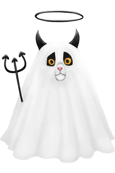 Fine Art Print: Ghost Cat by Valeriya Korenkova