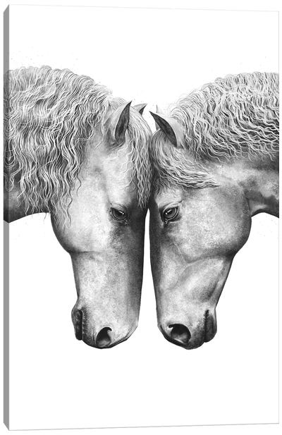 Horse Love Canvas Art Print - Valeriya Korenkova