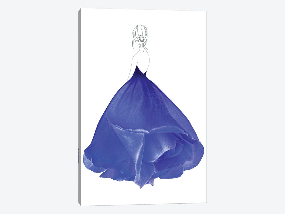 Fashion Blue Rose by Valeriya Korenkova 1-piece Art Print