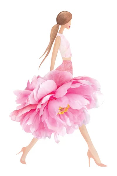 Fashion Illustrations: Fashion Peonies by Valeriya Korenkova