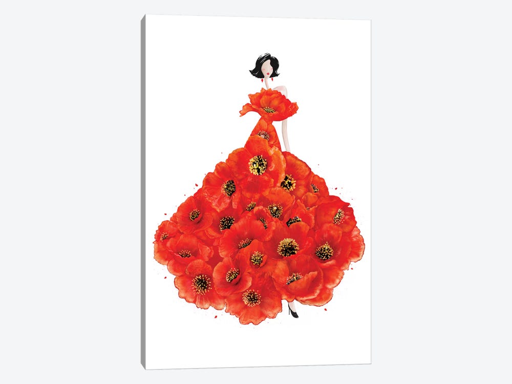 Fashion Poppies by Valeriya Korenkova 1-piece Canvas Art Print