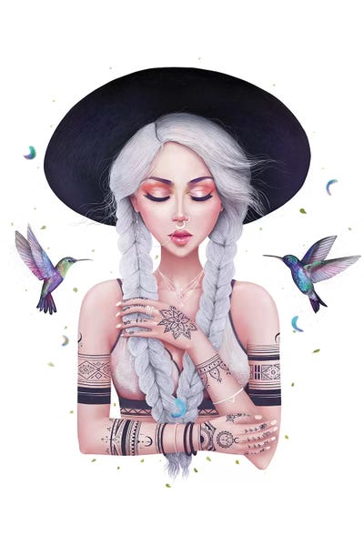 Orchid Pink: Boho Girl II by Valeriya Korenkova