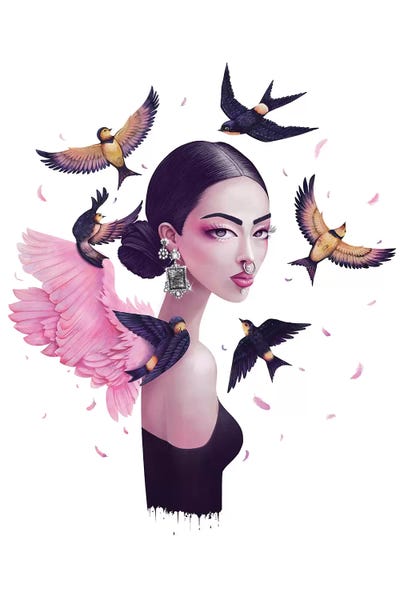 Boho Girl I by Valeriya Korenkova canvas print