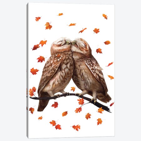 Autumn Owls Canvas Print #VAK42} by Valeriya Korenkova Canvas Print