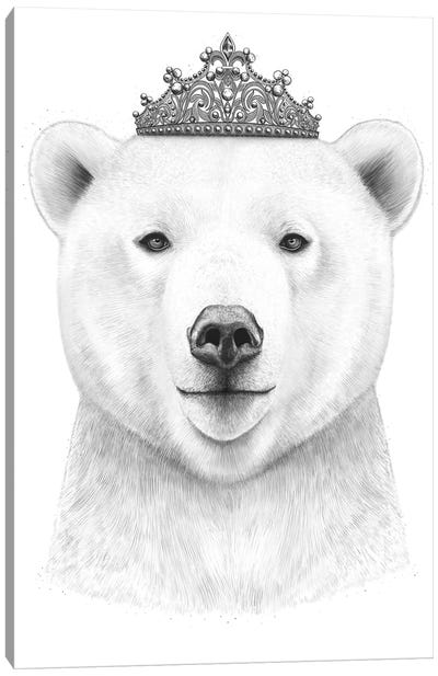 Queen Bear Canvas Art Print - Valeriya Korenkova