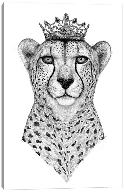 Queen Cheetah Canvas Art Print - Valeriya Korenkova