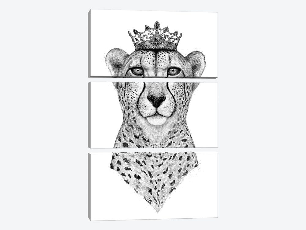 Queen Cheetah by Valeriya Korenkova 3-piece Art Print