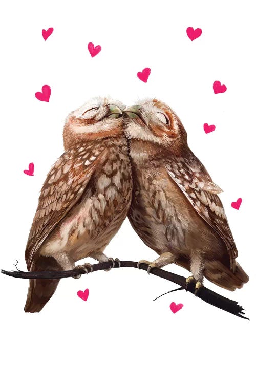 Lovely Owls by Valeriya Korenkova wall art