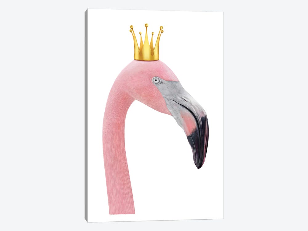 Queen Flamingo by Valeriya Korenkova 1-piece Canvas Art Print