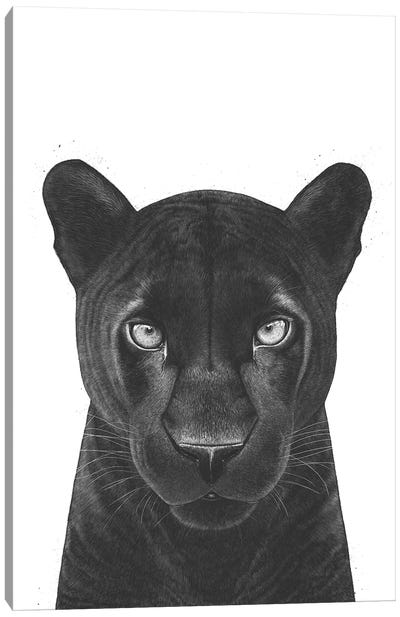 The Panther Girl Canvas Art Print - Valeriya Korenkova