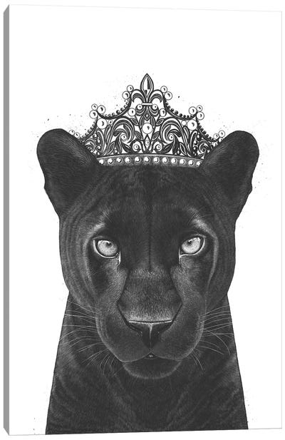 The Queen Panther Canvas Art Print - Valeriya Korenkova