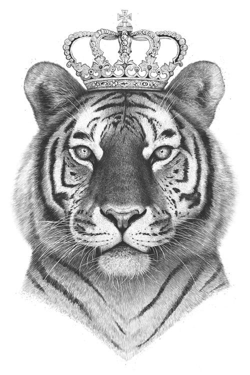 The Tiger King by Valeriya Korenkova wall art