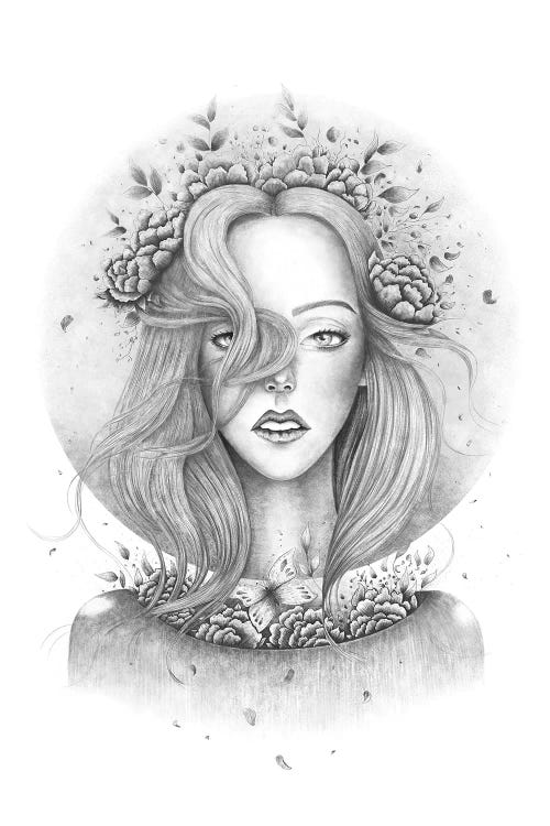 Blooming Girl by Valeriya Korenkova wall art