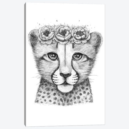 Cheetah Cub Canvas Print #VAK88} by Valeriya Korenkova Canvas Art Print