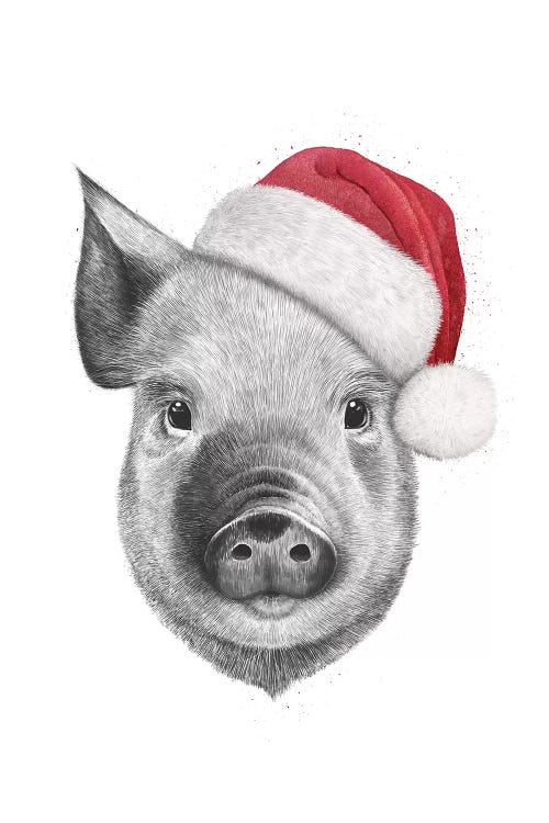 Christmas Pig by Valeriya Korenkova wall art