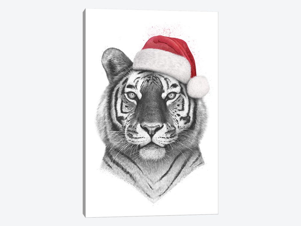 Christmas Tiger by Valeriya Korenkova 1-piece Canvas Art
