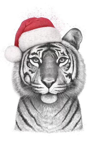Christmas Animals: Christmas Tigress by Valeriya Korenkova