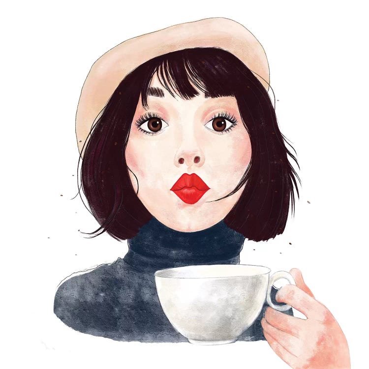 French Woman With Coffee