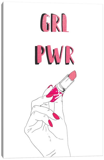 Girl Power Canvas Art Print - Minimalist Quotes
