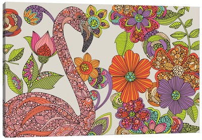 Flamingo Puzzle Canvas Art Print - Valentina Harper