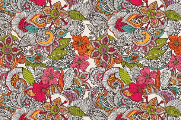 Floral & Botanical Patterns: Flower Doodles In Color by Valentina Harper
