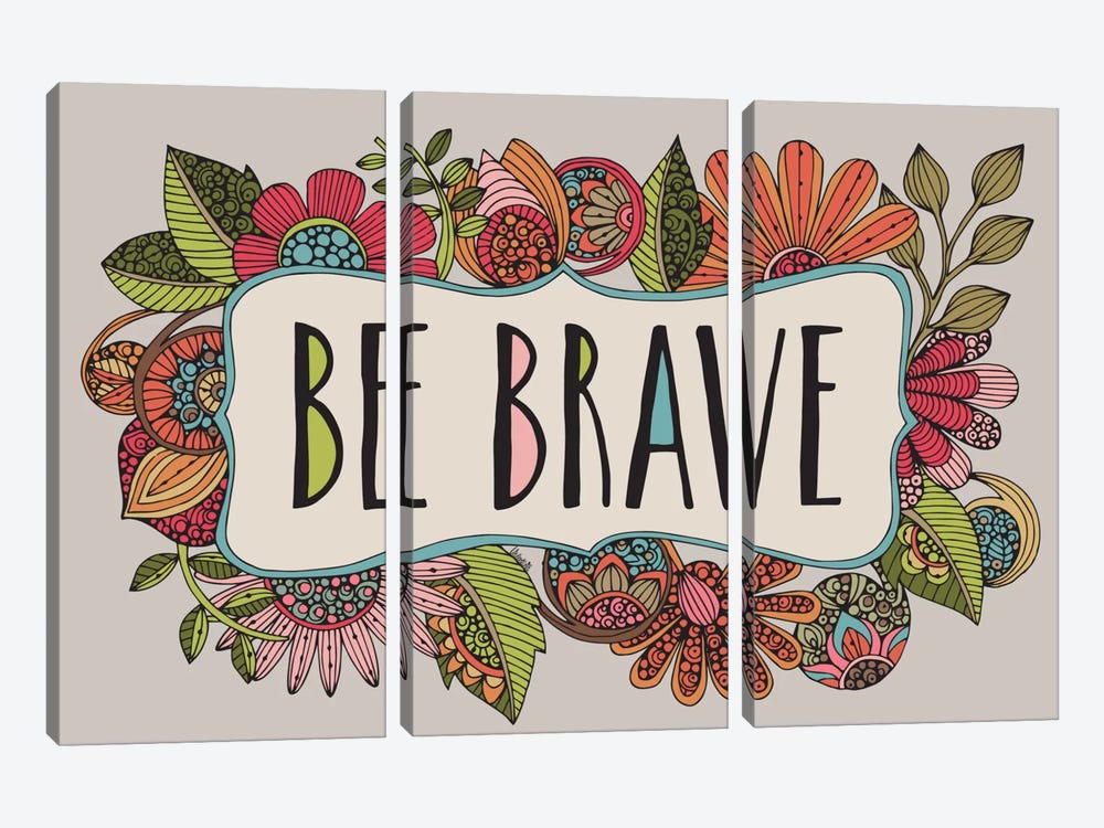 Be Brave by Valentina Harper 3-piece Canvas Art Print