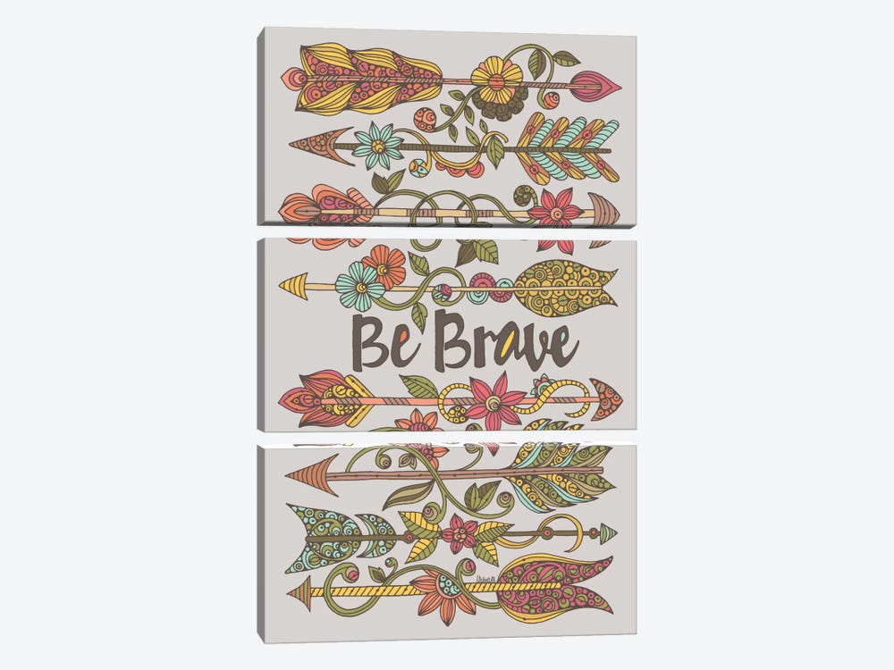 Be Brave II by Valentina Harper 3-piece Canvas Wall Art
