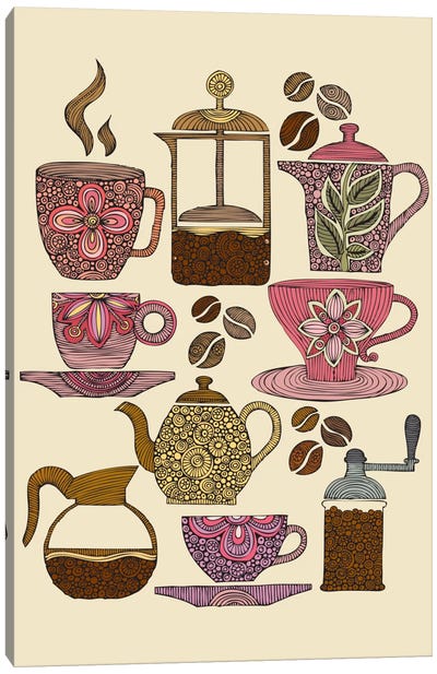 Have Some Coffee Canvas Art Print - Tea Art
