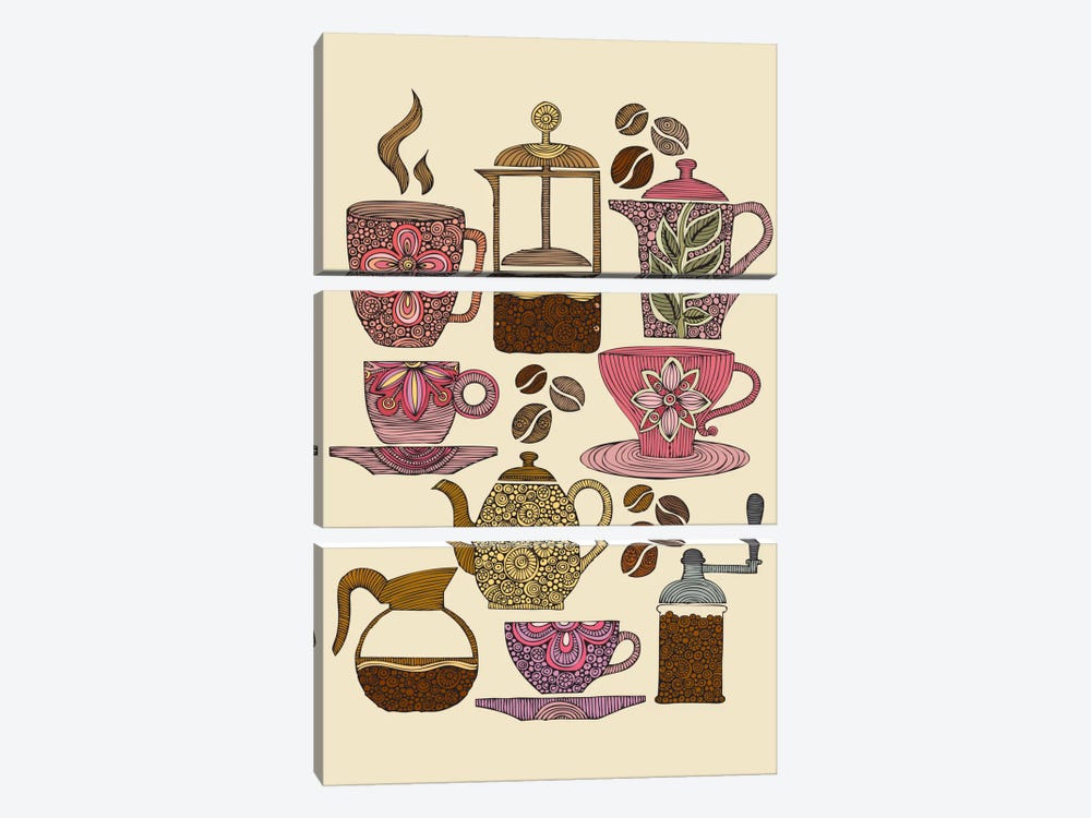 Have Some Coffee by Valentina Harper 3-piece Canvas Art Print