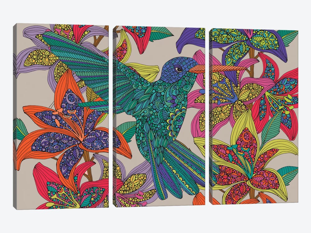 Hummingbird Puzzle III by Valentina Harper 3-piece Canvas Wall Art