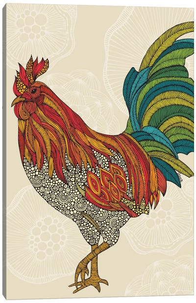 I Was A Dinosaur Canvas Art Print - Chicken & Rooster Art