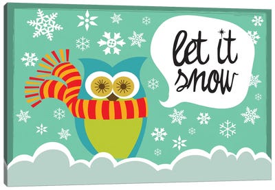 Let It Snow I Canvas Art Print - Warm & Whimsical