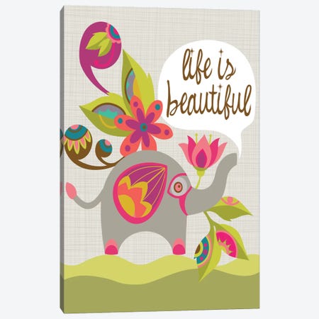 Life Is Beautiful Canvas Print #VAL244} by Valentina Harper Canvas Wall Art