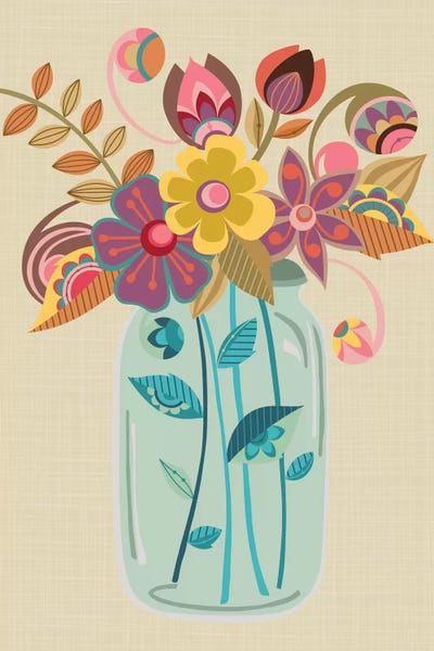 Mason Jar by Valentina Harper canvas print