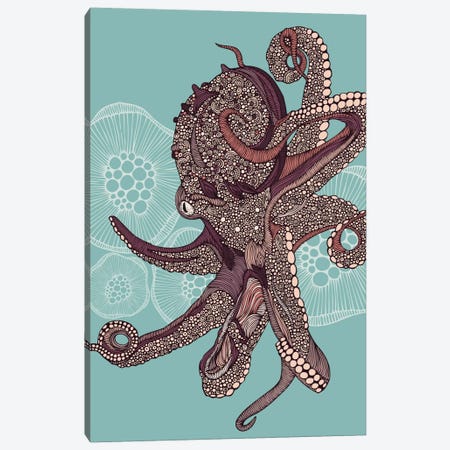 Octopus Bloom Canvas Print #VAL293} by Valentina Harper Canvas Wall Art