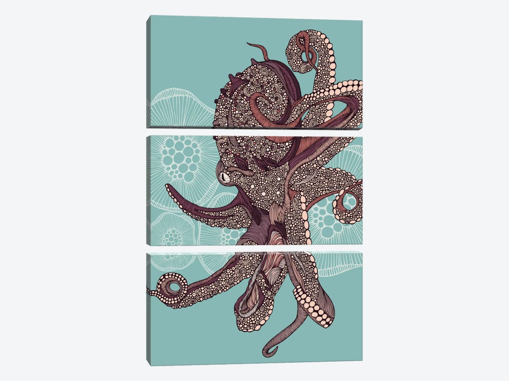 Octopus Bloom by Valentina Harper 3-piece Canvas Art