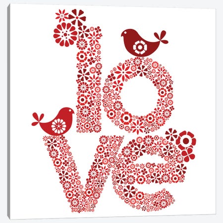 Red Love Canvas Print #VAL329} by Valentina Harper Canvas Wall Art