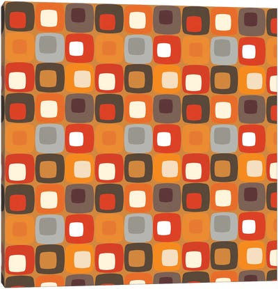 Retro Squares I Canvas Art Print - Geometric Art