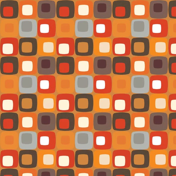 Retro Geo Abstracts: Retro Squares I by Valentina Harper