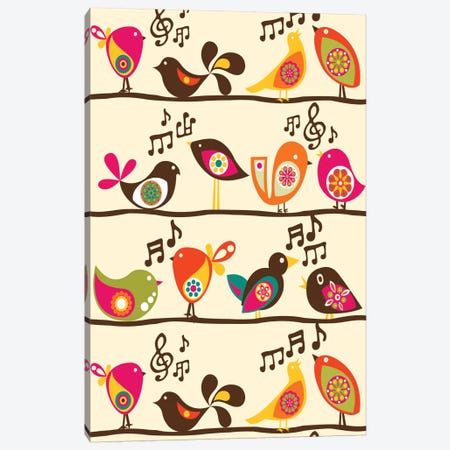 Singing Birds Canvas Print #VAL345} by Valentina Harper Canvas Art Print