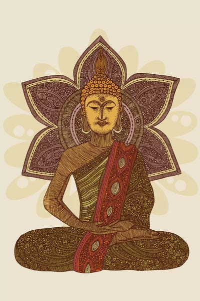 Sitting Buddha by Valentina Harper canvas print